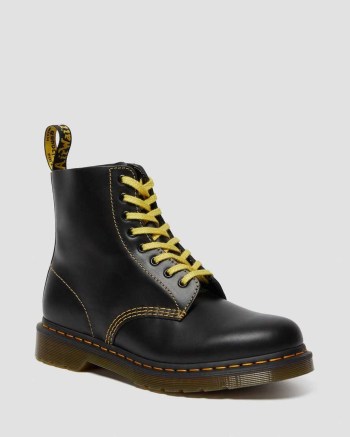 Dr Martens 1460 Pascal Atlas Leather Šnurovacie Čižmy Damske Tmavo Siva | 3726-KIHTL